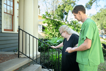 Home health care clinician and patient