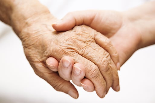 hand holding an elderly hand