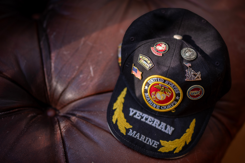 Veteran's hat with medals