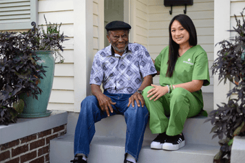 Home health care clinician and patient